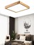Ahşap Çerçeveli Tavan LED 60 x 60 cm Panel Aydınlatma Avize Salon Yatak Odası Mutfak Beyaz 1