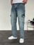 Kargo Cep Baggy Kesim Erkek Jean Pantolon 1