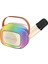 S228 Rgb Işıklı Askılı Mikrofonlu Bluetooth Speaker Hoparlör V5.3 Bej 1