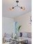 Focus Modern Tasarım Salon - Mutfak - Cafe - Hol - Yatak Odası Siyah Renk Bal Camlı 2 Li Avize 1