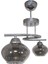 Fuji Modern Dekoratif Krom Renk 2 Li Camlı Avize Salon - Mutfak - Yatak Odası 1