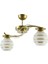 Goldina Modern Plofonyer Gold Kasa Simli Camlı Salon - Mutfak - Yatak Odası 2 Li Avize 1
