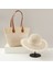 Outdoor Travel Large Capacity Straw Bag Straw Hat Two-Piece Set (Yurt Dışından) 1