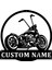 Kişiye Özel Motorcycles Chopper Mdf Lazer Kesim Duvar Tablosu 1