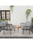 Modern Serisi Balkon, Bahçe, Cafe - Metal Kanepe Koltuk Takımı - 2+1+1 Sehpalı - Açık Gri 2