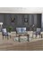 Modern Serisi Balkon, Bahçe, Cafe - Metal Kanepe Koltuk Takımı - 2+1+1 Sehpalı - Turkuaz 1