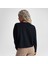 Classic Kadın Baskılı Siyah Sweatshirt 2
