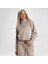 Classic Yarım Fermuarlı Kadın Kahverengi Sweatshirt 1