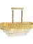 Roza Varaklı Gold 75 x 35 Kristal Taşlı Lüks Avize - Yatak Odası - Salon - Mutfak - Hol 2