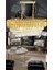 Roza Varaklı Gold 75 x 35 Kristal Taşlı Lüks Avize - Yatak Odası - Salon - Mutfak - Hol 4