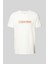 Erkek Calvin Klein Label T-Shirt - Krem 1