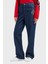 Regular Fit Orta-Yüksek Bel Geniş Paça Işlemeli Jeans Bayan Kot Pantolon EW000736 AF12436 MB001 2