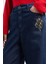 Regular Fit Orta-Yüksek Bel Geniş Paça Işlemeli Jeans Bayan Kot Pantolon EW000736 AF12436 MB001 4