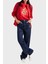Regular Fit Orta-Yüksek Bel Geniş Paça Işlemeli Jeans Bayan Kot Pantolon EW000736 AF12436 MB001 1