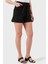 New Valentina Streç Relaxed Fit Yüksek Bel Cepli Mini Short W5GD0IWH9Y2 Bayan Short W5GD0I WH9Y2 Jblk 2