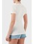 Ss Cn Logo Nakışlı Streç Pamuklu Slim Fit Bisiklet Yaka T Shirt W5GI10J1314 Bayan T Shirt W5GI10 J1314 G012 2