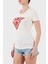 Ss Cn Logo Nakışlı Streç Pamuklu Slim Fit Bisiklet Yaka T Shirt W5GI10J1314 Bayan T Shirt W5GI10 J1314 G012 4