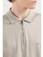 Pamuklu Regular Fit Yarım Fermuarlı Polo Yaka T Shirt Erkek Polo Yaka T Shirt EM001082 AF10017 U8033 4