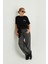 Arka Baskılı %100 Pamuk Unisex Oversize Siyah Çocuk Tişört 2