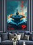 Savaş Gemisi ve Deniz Dekoratif Kanvas - Mdf Ahşap Tablo 2