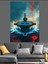 Savaş Gemisi ve Deniz Dekoratif Kanvas - Mdf Ahşap Tablo 3
