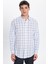 Erkek Slim Fit Dar Kesim %100 Pamuk Keten Doku Kareli Gömlek 1