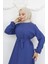 Belmando Kumaş Kuşaklı Elbise 2013-03 Indigo 3