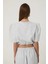Beli Lastikli Basic Bluz Gri 3