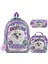 2 Bölmeli Pretty Cat Meow Okul Çantası + Beslenme Çantası +Kalemlik 1