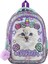 2 Bölmeli Pretty Cat Meow Okul Çantası + Beslenme Çantası +Kalemlik 5