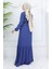 Belmando Kumaş Kuşaklı Elbise 2013-03 Indigo 5