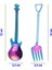 Gökkuşağı Renk Gitar Tasarımlı Paslanmaz Çelik Kaşık ve Paslanmaz Çelik Çatal + Saklama Kutusu 2