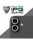 Apple iPhone 16 / 16 Plus Için Ipg Prolens Kamera Lens Koruyucu Elmas Taş Çerçeveli, Kırılmaz Cam 2