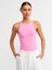 3694 Halter Yaka Tshirt-Pembe 3