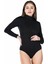 Uzun Kol Boğazlı Çıtçıtlı Kadın Body 322 4