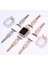 Apple Watch Seri 10/9/8/7 Uyumlu 46MM 45MM 42MM 41MM Ölçü Çapkın Tavşan Kulaklı Taş Işlemeli Şeffaf Sert Pc Kasa Koruyucu 2
