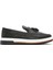 Erkek Siyah Püsküllü Deri Casual Loafer 25SFD680418 1