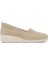 Kadın Bej Dolgu Topuklu Süet Deri Comfort Loafer 25SFD501310 1