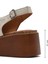 Kadın Krem Bilekten Bağlamalı Baskılı Dolgu Topuklu Deri Comfort Sandalet 25SFD342126 2