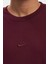 Sportswear Premium Essentials Pamuklu Oversize Kesim Erkek Bordo Spor Tişört ( Geniş Kesim ) 3