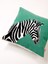 Özel Tasarım Zebra Figürlü Punch Kırlent Kılıfı / Yeşil 2