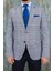 Erkek Slim Fit Mono Yaka Lacivert Yarım Astar Ceket 1