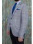 Erkek Slim Fit Mono Yaka Lacivert Yarım Astar Ceket 2