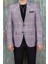 Erkek Slim Fit Mono Yaka Bordo Yarım Astar Ceket 1