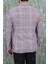 Erkek Slim Fit Mono Yaka Bordo Yarım Astar Ceket 4