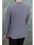 Erkek Slim Fit Mono Yaka Gri Ceket 4