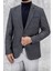 Erkek Slim Fit Mono Yaka Füme Ceket 1