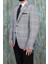 Erkek Slim Fit Mono Yaka Gri Yarım Astar Ceket 2