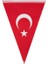 Türk Bayrağı Ay Yıldız Üçgen Ipli Flama Bayrak-1 Adet 4