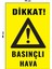 Metal Basınçlı Hava 15 cm x 20 cm Uyarı Levhası Yönlendirme Tabelası 1